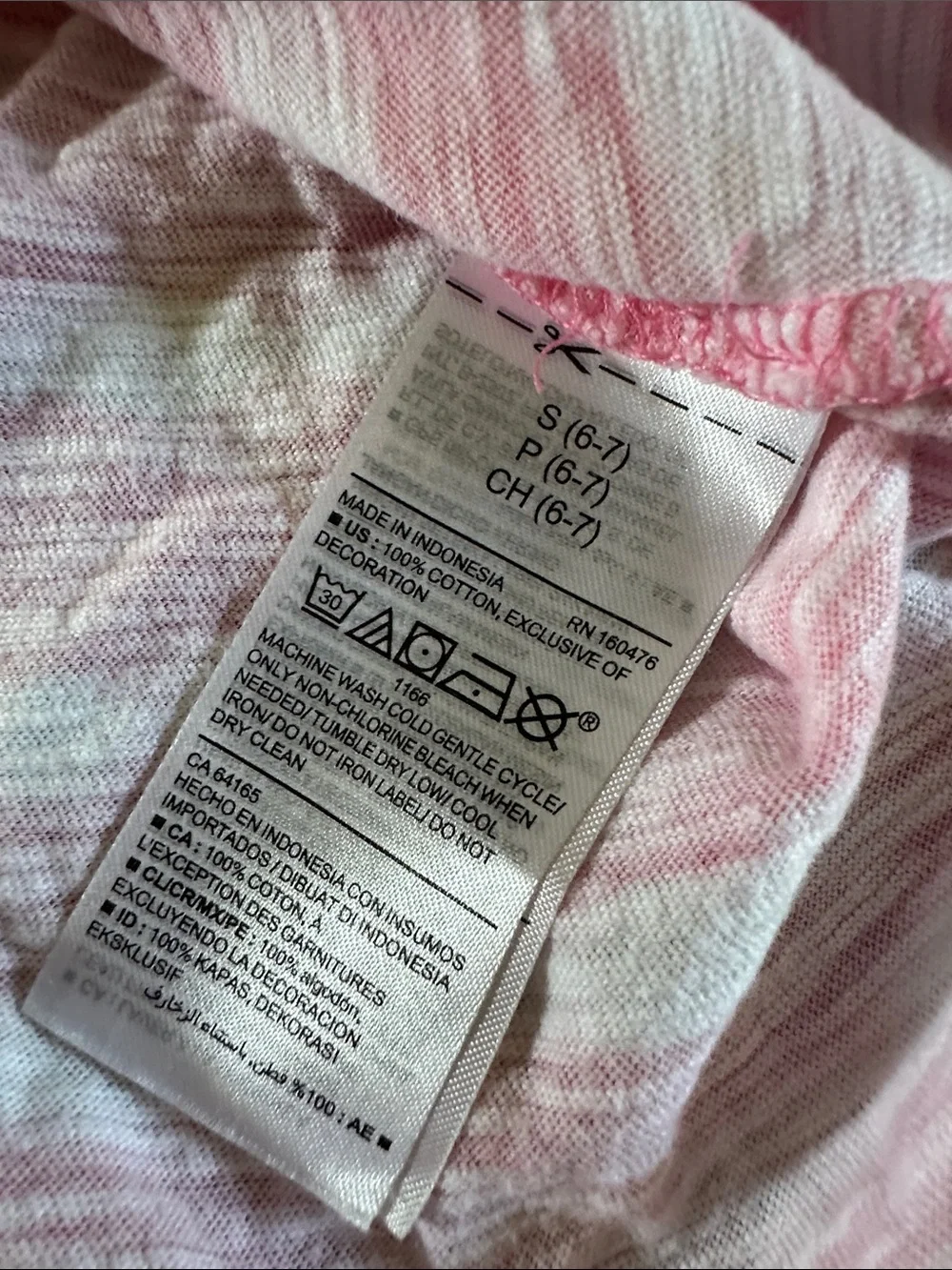 Old Navy Pink and White Striped Hooded Swim Cover Up. Size Small 6/7